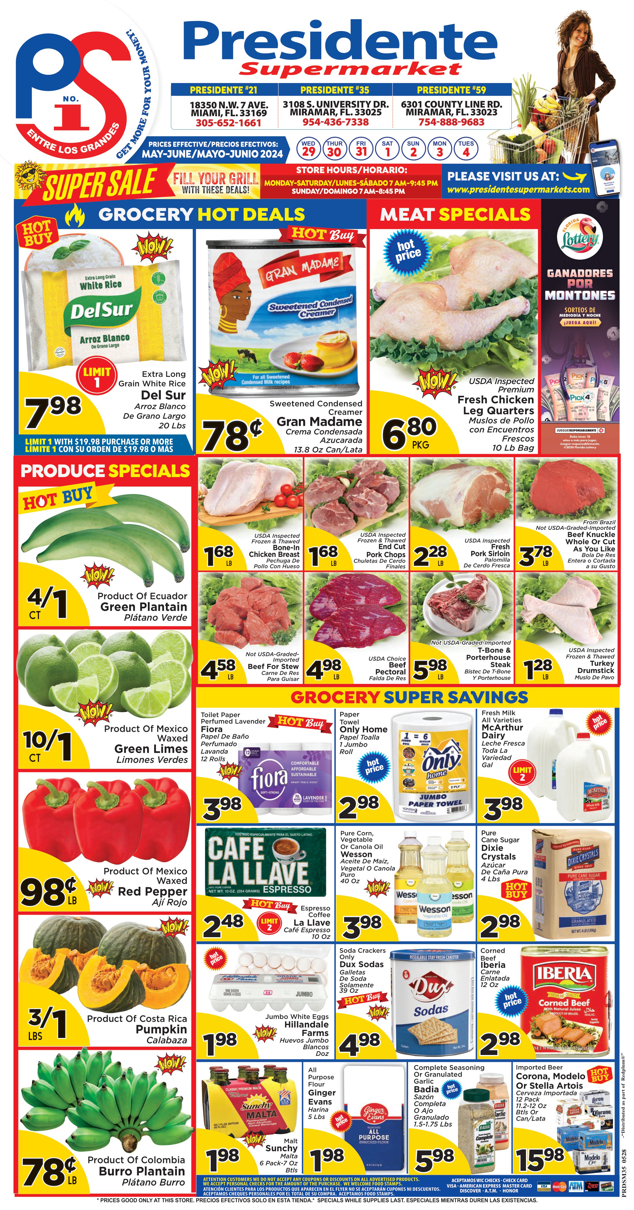 Presidente Supermarket - Weekly Promo for Stores 21, 35 and 59 Page 1