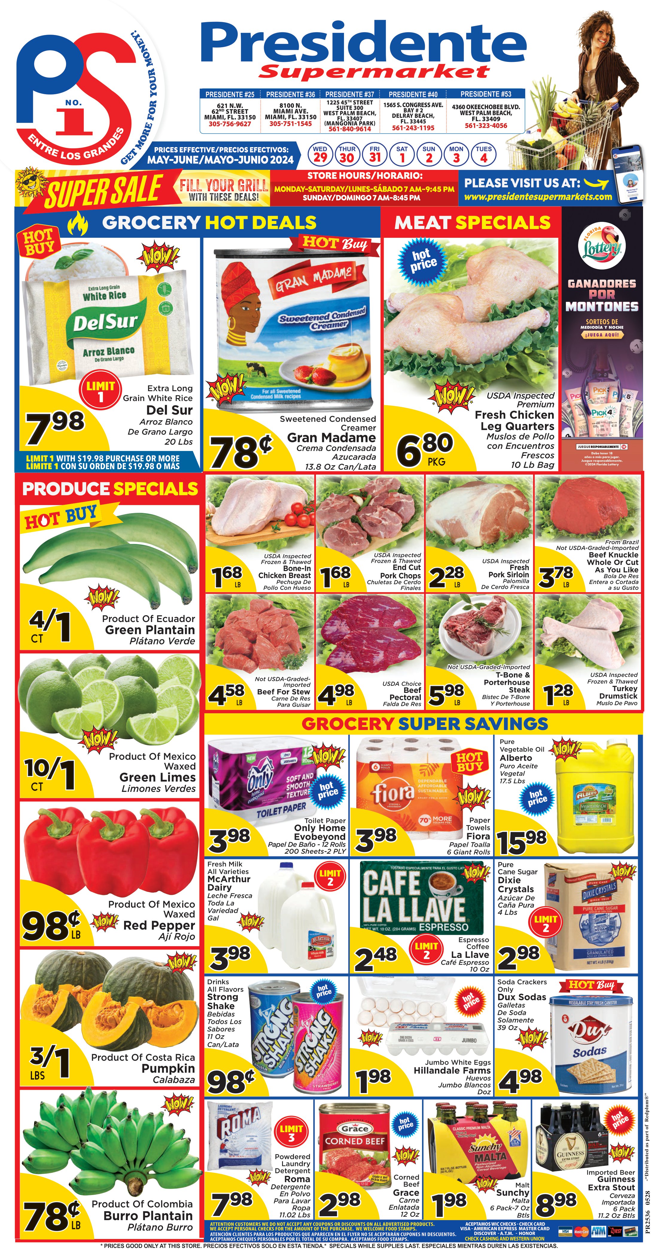 Presidente Supermarket - Weekly Promo for Stores 25, 36, 37, 40 and 43 Page 1