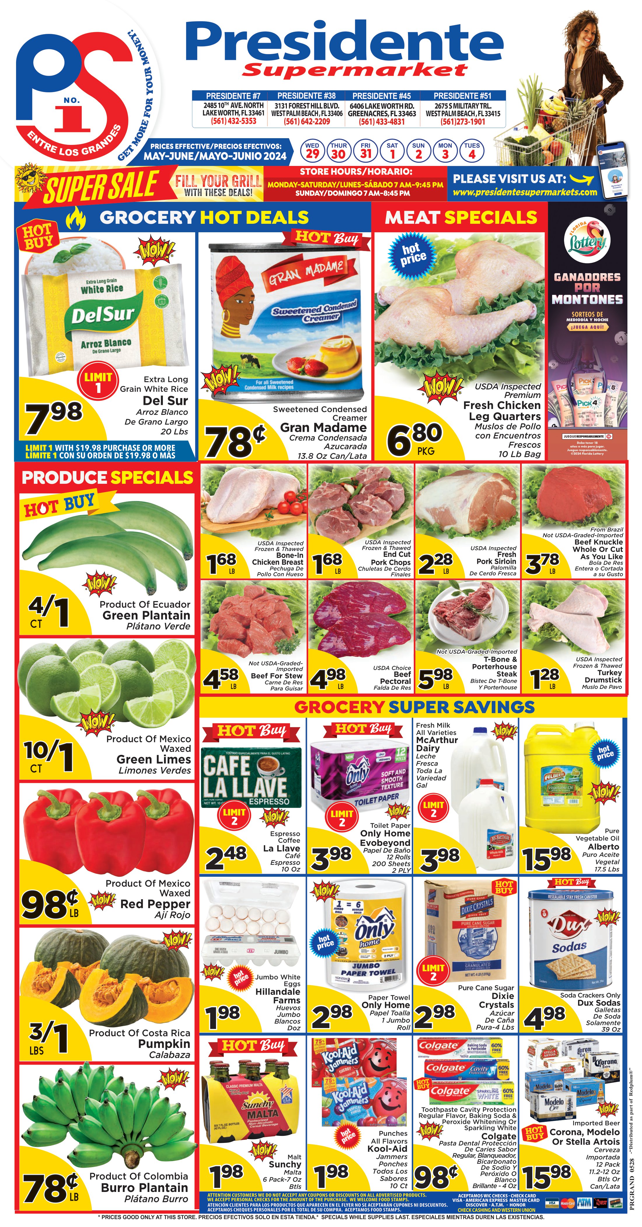 Presidente Supermarket - Weekly Promo for Stores 7, 38, 45 and 51 Page 1