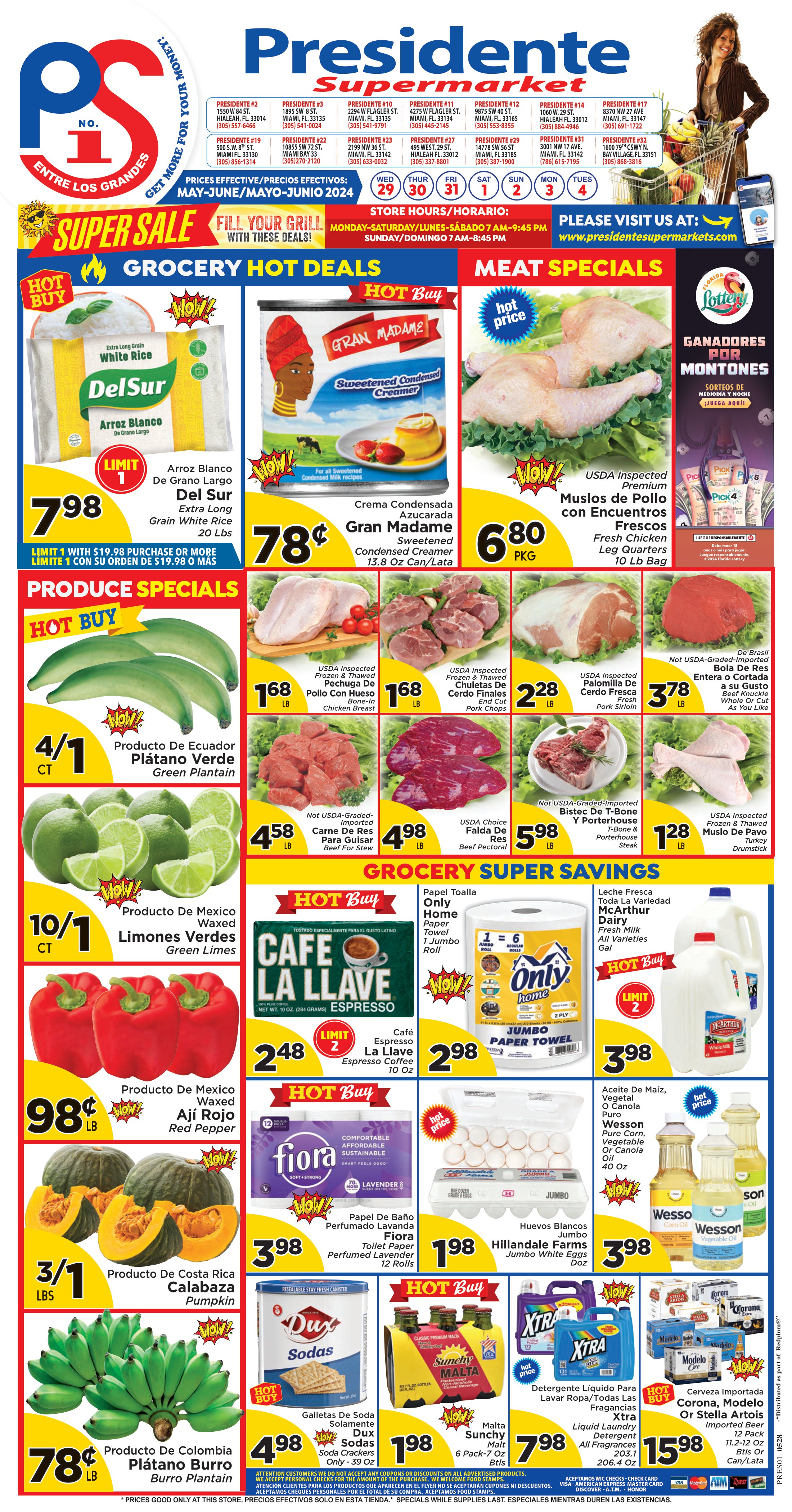 Presidente Supermarket - Weekly Promo for Stores 2, 3, 6, 10, 11, 12, 14, 17, 19, 22, 23, 27, 29, 30, 31, 32 and 44 Page 1